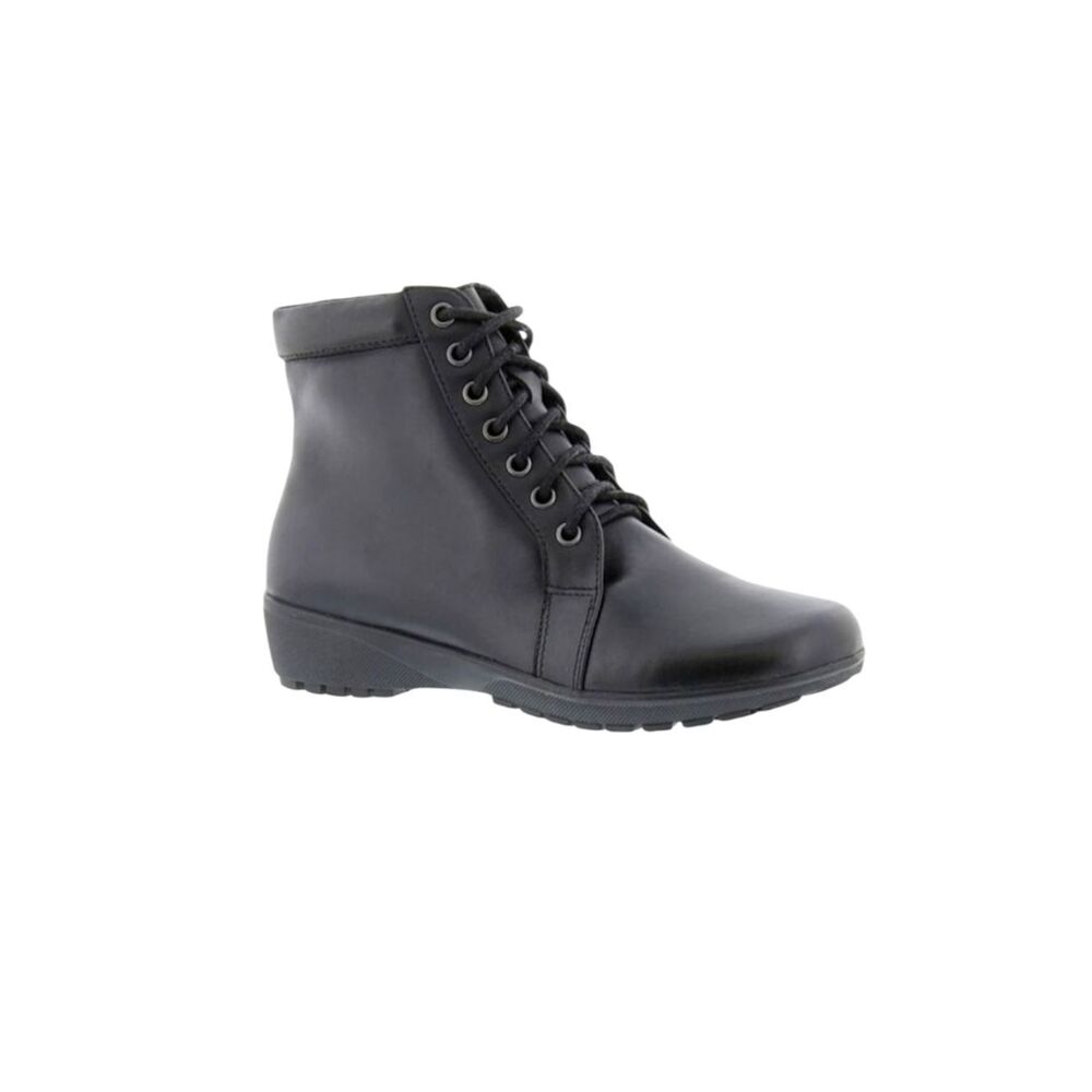 Walking Cradles Ziggy Black Leather Lace Up Boots Size 7 M